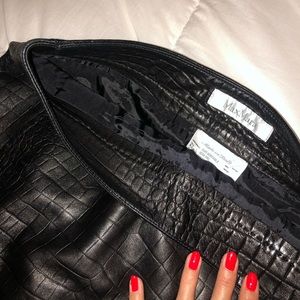 MaxMara made it Italy genuine leather croc skirt